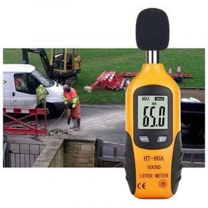 Alovez - Sonom&egrave;tre Professionnel 30-130dBA - D&eacute;cibelm&egrave;tre avec &Eacute;cran R&eacute;tro&eacute;clair&eacute; (Pile Incluse)