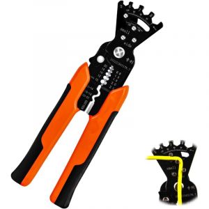 Ahlsen - Pince a Denuder Electrique 5 en 1, Pince &agrave; D&eacute;nuder Multifonctionnelle Automatique, Pince &agrave; Sertir Coupe-C&acirc;ble &Eacute;lectrique, Pince &agrave; D&eacute;nuder