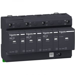 Schneider Electric - Acti9 - parafoudre PRD1 25r débrochable - 3P+N - 350V - report signalisation - 16332