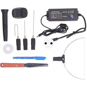 Machine de D&eacute;coupe de Mousse &Eacute;lectrique 4 en 1 avec Contr&ocirc;le de Tension, Kit de Coupe de Panneau de Mousse &agrave; Fil Chaud, Ensemble de Coupe-Polystyr&egrave;ne