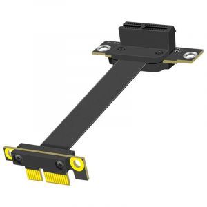 Tlily - Câble D'Extension pcie 1X 90 DegréS, PCI-Express 3.0 Riser Mâle Vers Adaptateur pci-e 10Cm