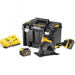 Dewalt - DCG200T2 Rainureuse à batterie ø 125 mm brushless 54V FlexVolt 2 batteries 6Ah coffret tstak