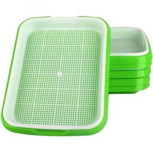 germoir pour graines &agrave; germer, 6pcs Plateaux de Germination de Graines des Semences, Bacs &agrave; Semis avec &Eacute;tag&egrave;re en Plastique Extra Solide Germinateur