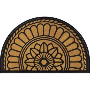 Tapis de Porte Demi-Rond, Tapis de Protection avec Chemin d'acc&egrave;s antid&eacute;rapant, Paillasson Robuste pour ext&eacute;rieur, &agrave; Profil Bas et Facile &agrave; Nettoyer,