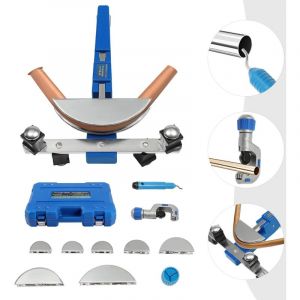 Cintreuse Tube Multicouche Manuelle, Cintreuse Tube Cuivre Jusqu'&agrave; 90&deg;, Cintreuses Tuyaux &agrave; Cliquet 7 Matrices Outil Cintrage 6 &agrave; 22mm 1/4"-7/8",