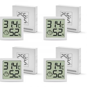 Lot Thermometre Interieur Maison, Mini LCD Digital Thermom&egrave;tre, Hygrom&egrave;tre d'int&eacute;rieur Mural Petit pour Chambre B&eacute;b&eacute;, Chambre &agrave; Coucher, Salon et