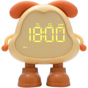 Horloge-r&eacute;veil en forme de chien - Horloge pour chambre d'enfants, horloge de bureau num&eacute;rique avec veilleuse, entra&icirc;neur de sommeil