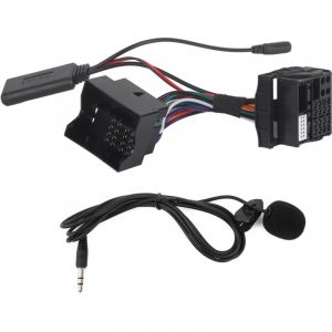 Adaptateur de microphone fil audio auxiliaire 150 cm/59 pouces de longueur de remplacement pour RNS 510/RCD 300