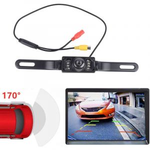Cam&eacute;ra de Recul Syst&egrave;me de Stationnement de Plaque d'immatriculation Automotive Vision Nocturne Cam&eacute;ra de Recul &eacute;tanche pour Voiture Camions SUV RV