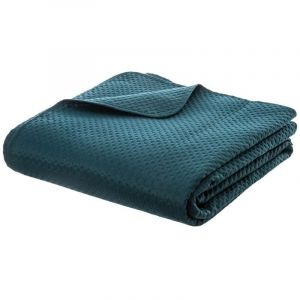 Atmosphera - Dessus de lit 240x260 Dolce bleu canard + 2 taies