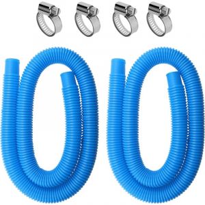 2 Pcs Tuyau Piscine 32mm,Longueur 150 cm,pour Piscine Hors sol Accessoires Tuyau de Rechange,pompe de filtration et syst&egrave;mes d'eau sal&eacute;e Ouylaf