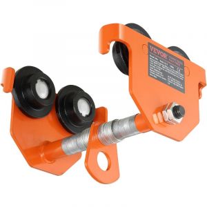 Mophorn - vevor Chariot Porte-palan Capacite de Charge 0,5 t Chariot a Poutre de Poussee Largeur Reglable 63,5-203,2 mm Chariot a Palan de Garage en