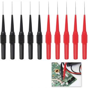 10 Pi&egrave;ces Pointe de Touche Multimetre, Sonde de Test 0,7 mm, Pinces de Test en Acier Inoxydable avec &Eacute;tui de Protection, Id&eacute;ales pour Mesures