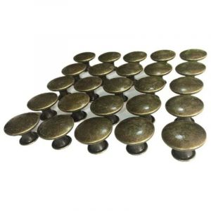Poign&eacute;e de meuble-10x Boutons de Tiroir de Porte Vintage 30mm Antique Laiton Poign&eacute;es de Placard d'armoires de Cuisine, Pour Commode et Armoire