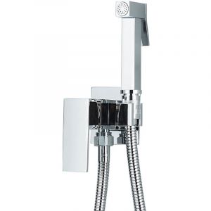 Onyzpily - Kit Douchette wc Encastré Douchette Toilette wc Mural avec Flexible 1.5m Tuyau Chromé