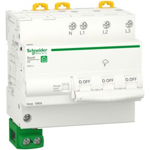 Schneider Electric - Resi9 xp parafoudre 10kA 3P+N avec accessoires schneider R9PL3
