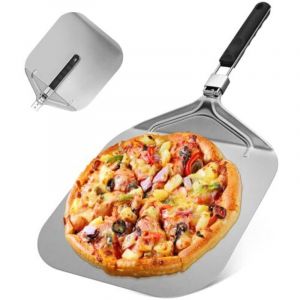 [JAMAIS UTILIS&Eacute;]Pelle Pizza en Aluminium, Avec Poign&eacute;e en Plastique Pliable, 32 x 32 cm Supports de Grande Surface Accessoires de Four &agrave; Four Pizza,