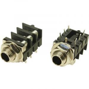FCR11650EW Jack 6.35 mm embase femelle horizontale Nombre de p&ocirc;les: 3 st&eacute;r&eacute;o 1 pc(s) Q705562 - Cliff