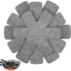 Lot de 6 Prot&egrave;ge-casseroles et po&ecirc;les, s&eacute;parateurs en feutre &eacute;pais pour un rangement facile,prot&egrave;ge-ustensiles de cuisine pour po&ecirc;les, casseroles en