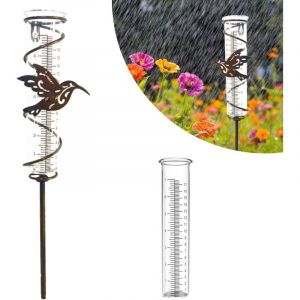 [JAMAIS UTILIS&Eacute;]Pluviom&egrave;tre de jardin en verre - Pluviom&egrave;tre en m&eacute;tal - Avec &eacute;chelle claire - Pour jardin, pelouse, terrasse（2 pack）