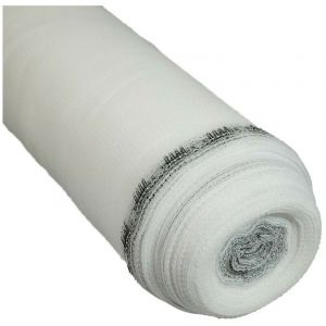 Filet d'échafaudage Blanc 3,07x20 m 50EC - Qualité pro - Filet de protection d'échafaudage pour chantier - Pare-gravats - white - Tecplast