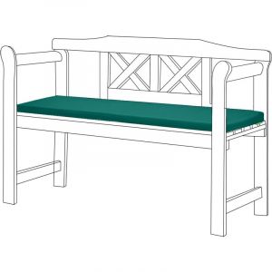 Coussin de banc d'extérieur 2 places, coussins de banc de terrasse résistants à l'eau avec rembourrage en fibres, 117x39x5 cm coussins amovibles pour