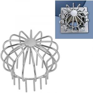 Drain de toit ext&eacute;rieur en acier inoxydable anti-blocage ligne ronde capuchon drain de sol goutti&egrave;re nettoyage filet de sol pour balcon terrasse 110