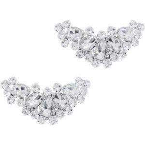 2 clips de chaussures en cristal, clips de chaussures en strass, boucles de chaussures argent&eacute;es adapt&eacute;es aux femmes, aux filles, aux mariages, aux