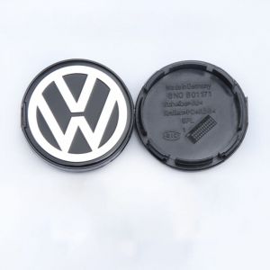 4 pi&egrave;ces cache-moyeux 56mm pour Volkswagen, bouchons de jante avec logo, accessoire tuning pour roues de voiture.