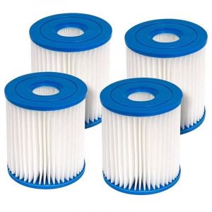 Ulisem 4 pcs Cartouches de Filtration pour Filtre Piscine Type Intex H