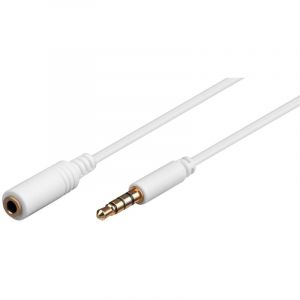 Rallonge Casque et Audio aux, 4 Broches 3,5 mm Slim, cu, Connecteur Jack 3,5 mm (4 broches, stéréo) Prise Jack 3,5 mm (4 Broches, Stéréo). Longueur