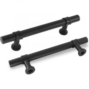 Lot de 10 Poignee de Meuble Cuisine Noir Poign&eacute;es Noires Entraxe 128mm Poignet de Porte Cuisine Poign&eacute;e Meuble Poign&eacute;e Cuisine Poign&eacute;e Meuble Noir