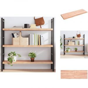 Tagère murale marron clair bois chêne massif traité - Étagère Murale - Étagère Rustique - Étagère En Bois - Étagère Chêne - Étagère Décorative
