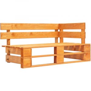 Banc d'angle palette de jardin, Banc exterieur, Banquette de jardin bois marron miel togp61733 DESIGN IN