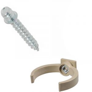 Ensemble de 1 collier tube de descente &Oslash;50 Sable + Vis 7x40mm - Arcanaute