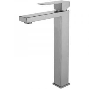 Robinets Bar, Robinet lavabo Moderne &agrave; poign&eacute;e Unique, Robinet Noir argent&eacute;, Robinet d'&eacute;vier lavabo mont&eacute; sur Le Pont, m&eacute;langeur d'eau Chaude et