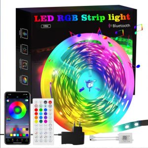 Led Chambre Bluetooth 10M Ruban - Bande Led 5050 rgb Led Lumi&egrave;re - Led D&eacute;corative Multicolore, Bande Led, Rgb Guirlande Lumineuse Dimmable avec