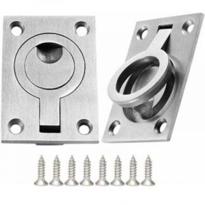 Poign&eacute;e de Tiroir 2 Pi&egrave;ces Casier Cabinet Poign&eacute;e Poign&eacute;es en Acier Inoxydable Bateaux Poign&eacute;e Marine Trappe Encastr&eacute;e pour Bateau Poign&eacute;e de