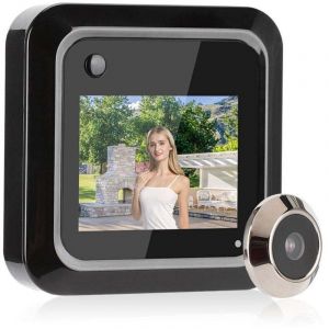 Judas de visionneuse de porte, visionneuse de porte &agrave; piles, appartement HD de s&eacute;curit&eacute; grand angle de 145&deg; pour la maison