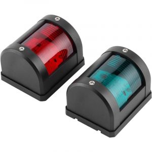 Paire de feu de signalisation de navigation, lampe de signalisation étanche 12V IP66 rouge vert LED voyant d'avertissement de navigation pour yacht