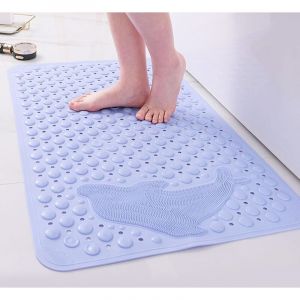Tapis de douche massant antid&eacute;rapant 35x70cm avec ventouse, lavable en machine, convient pour douche, salle de bain, baignoire