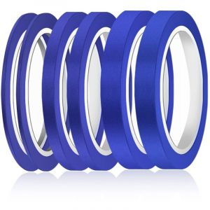 (Bleu) 6 Rouleaux 50m Ruban Adh&eacute;sif Couleur, 3/5/10 mm Large Ruban de Masquage Fine Line Ruban de Peintre for Automobile Voiture &Eacute;cole Bureau Projets