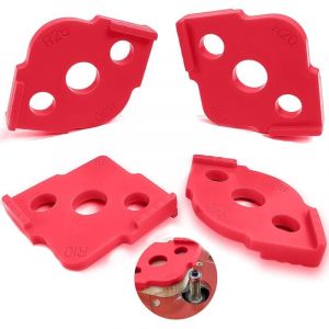 Lot de 4 Gabarit pour Defonceuse a Bois Sur Table, R5 - R40 Gabarit Plan de Decoupe Travail Accessoires de Routage de Rayon D'angle, Gabarit Dguide