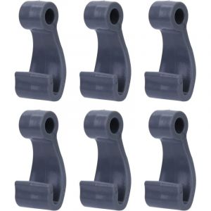 Ahlsen - 6 Pi&egrave;ces Crochets Corde Fixation &agrave; Pression en Plastique Crochets en Forme j pour Bateau Gonflable Radeau P&ecirc;che Couverture Bateau Marin