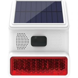 Sir&egrave;ne d'alarme Sir&egrave;ne ext&eacute;rieure solaire avec Fonction de lumi&egrave;re Clignotante LED Sir&egrave;ne ext&eacute;rieure sans Fil 433 MHz
