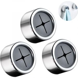 Jalleria - Accroche Torchon, 3 Pièces Porte Torchon, Accroche Torchons Adhesif, abs Rond Porte Torchon Cuisine, Aucun Perçage Requis, pour Salle De