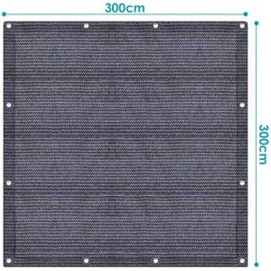 Tolletour - Tapis de tente Auvent tapis étanche camping tapis tente sol extérieur tente bâche pique-nique couverture caravane 300x300CM