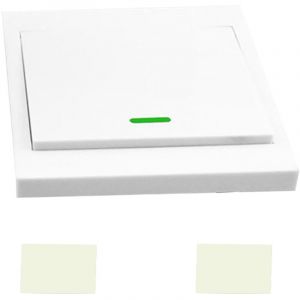 Interrupteur mural &agrave; bouton-poussoir, t&eacute;l&eacute;commande, 1 bouton, type 86, panneau marche/arr&ecirc;t, 433 MHz, &eacute;metteur de commande RF sans fil avec