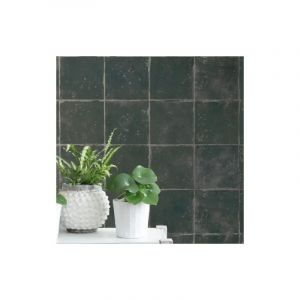 Carrelage Imitation Carreaux de Ciment Black FIORENTINA 15x15cm (0,5m2) - Les Carreaux de Jean