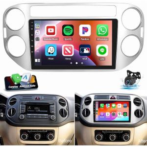 Autoradio Android 14 Carplay 9 pouces pour VW Tiguan 2010-2016 GPS WiFi GPS RDS 4+64G CAM